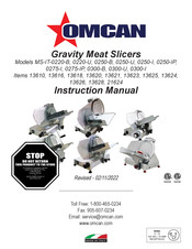 Omcan 21624 Manuel D'instructions
