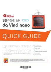 XYZprinting Da Vinci Nano Guide Rapide