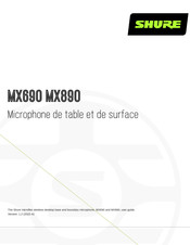 Shure MX890 Mode D'emploi