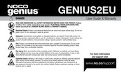 Noco Genius GENIUS2EU Guide D'utilisation Et Garantie
