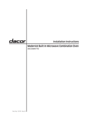 Dacor DOC30M977D Instructions D'installation