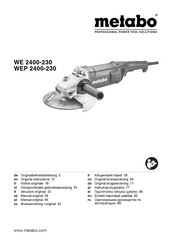 Metabo WE 2400-230 Notice Originale