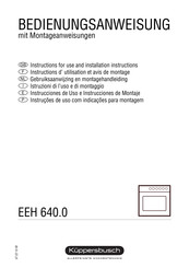 Kuppersbusch EEH 640.0 Instructions D'utilisation Et Avis De Montage