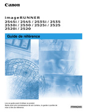 Canon imageRUNNER 2520 Guide De Référence