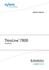 Xylem SI Analytics TitroLine 7800 Mode D'emploi