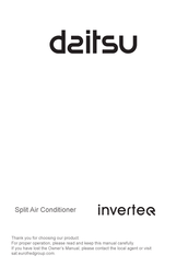 Daitsu Inverter DS-9KIDB Mode D'emploi