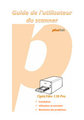 Plustek OpticFilm 120 Pro Guide De L'utilisateur