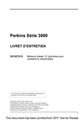 Perkins 3000 Serie Livret D'utilisation
