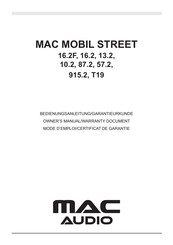 MAC Audio MAC MOBIL STREET 16.2F Mode D'emploi/Certificat De Garantie