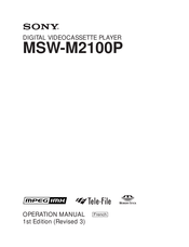 Sony MSW-M2100P Mode D'emploi