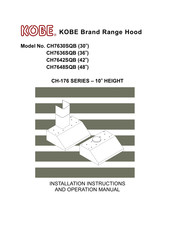 KOBE CH7630SQB Instructions D'installation Et Manuel D'utilisation