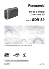 Panasonic SDR-S9 Mode D'emploi