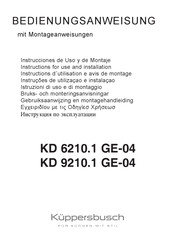 Kuppersbusch KD 6210.1 GE-04 Instructions D'utilisation Et De Montage