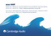 Cambridge Audio azur 640T Mode D'emploi