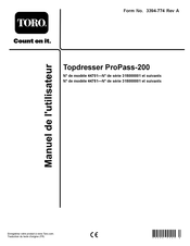 Toro ProPass 44701 Manuel De L'utilisateur