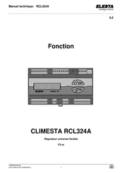 Elesta CLIMESTA RCL324A Manuel Technique