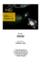 LED's work SUNBURST 1000 Mode D'emploi
