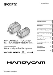 Sony Handycam HDR-CX116E Mode D'emploi