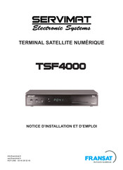 Servimat TSF4000 Notice D'installation Et D'emploi