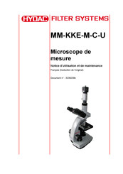 HYDAC FILTER SYSTEMS MM-KKE-M-C-U Notice D'utilisation Et De Maintenance