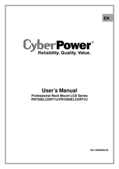 CyberPower Professional Rack Mount PR1000ELCDRT1U Manuel D'utilisation