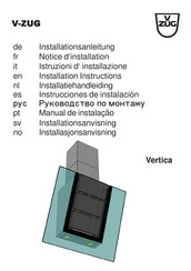 V-ZUG Vertica Notice D'installation