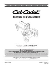 Cub Cadet HP LS 27 CC Manuel De L'utilisateur