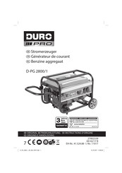 DURO PRO D-PG 2800/1 Instructions D'origine