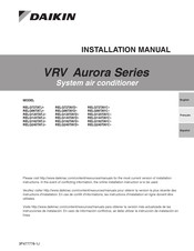 Daikin VRV Aurora RELQ96TATJ Manuel D'installation