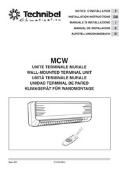Technibel Climatisation MCW3 Notice D'installation