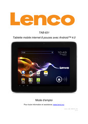 LENCO TAB-831 Mode D'emploi