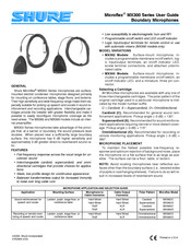 Shure Microflex MX393/O Guide De L'utilisateur