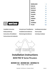 Vetus BOWB210 Instructions D'installation