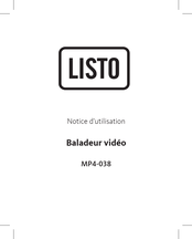 Listo MP4-038 Notice D'utilisation