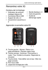 Xplova X3 Guide De Démarrage Rapide