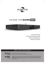Dune HD BASE 3D Guide De Démarrage Rapide