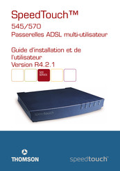 THOMSON SpeedTouch 545 Guide D'installation Et De L'utilisateur