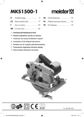 Meister MKS1500-1 Mode D'emploi