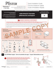 Pfister Hanover F-531-4HN Guide D'installation Rapide