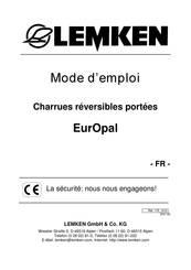 LEMKEN EurOpal 9 X Mode D'emploi