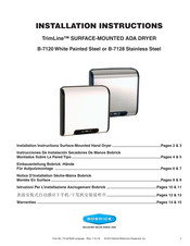 Bobrick TrimLine B-7128 Instructions D'installation