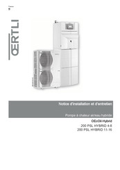 OERTLI OEcOil 200 PSL Hybrid 16MR-2 Notice D'installation Et D'entretien