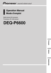 Pioneer DEQ-P6600 Mode D'emploi