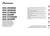 Pioneer AVIC-Z6330BT Importantes Informations Pour L'utilisateur