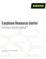Shure Earphone Resource Center Mode D'emploi