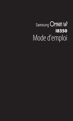 Samsung Omnia W I8350 Mode D'emploi