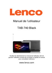 Lenco TAB-740 Black Manuel De L'utilisateur