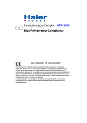 Haier HRF-368A Instructions Pour L'emploi