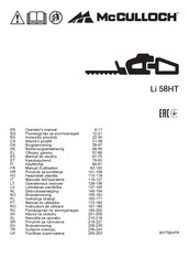 McCulloch Li 58HT Manuel D'utilisation