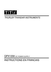 TTI QPX1200 Instructions